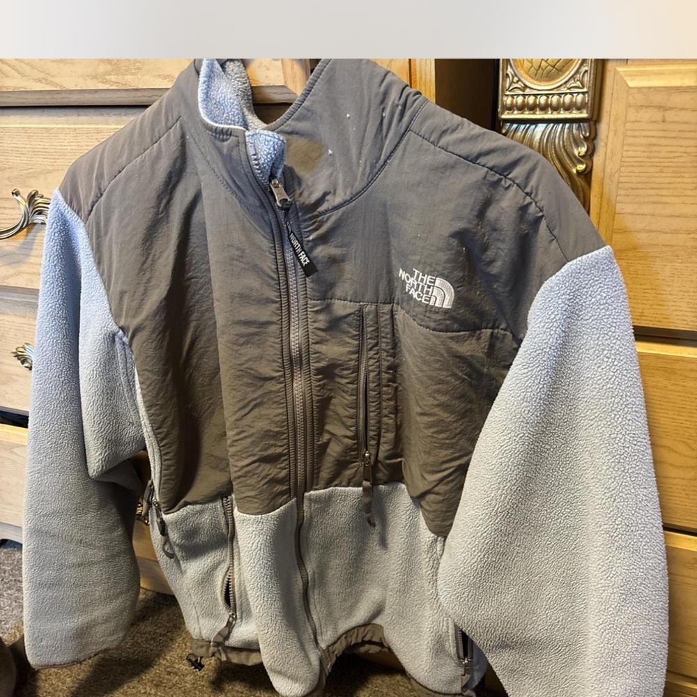 The North Face Charcoal and Light Gray Fleece Jacket